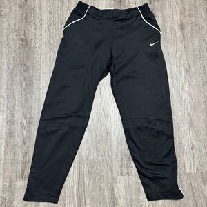 Nike Black Joggers with White Piping for Kids